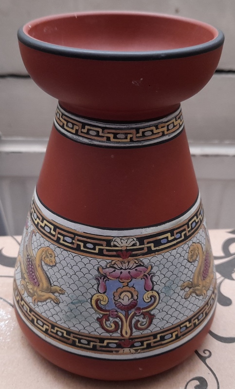 Prattware hyacinth vase