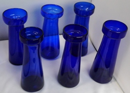cobalt blue hyacinth vases