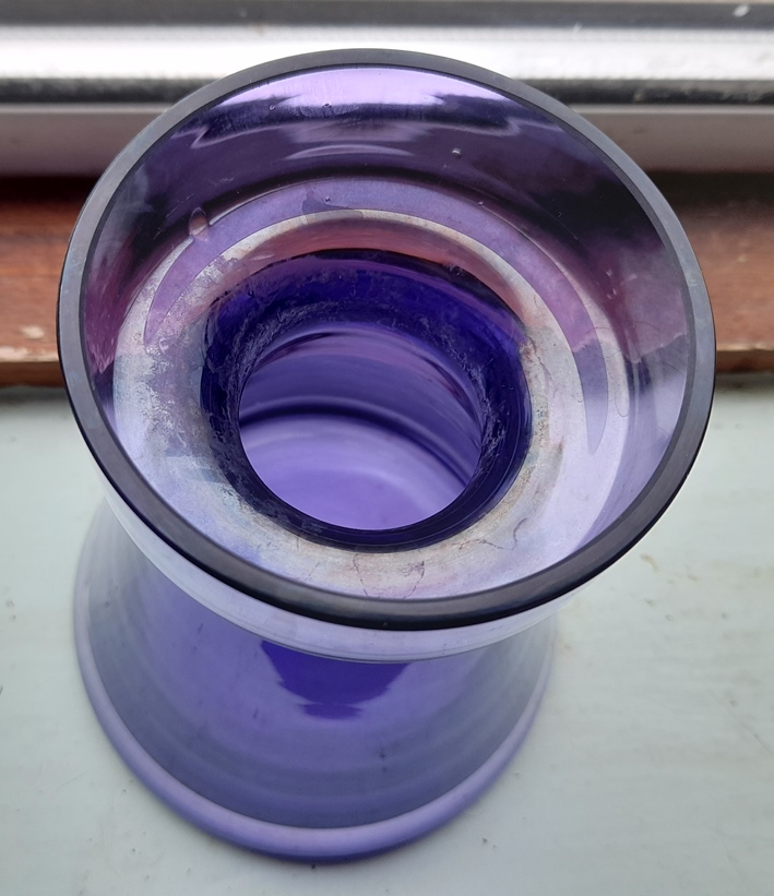 purple glassroots hyacinth vase