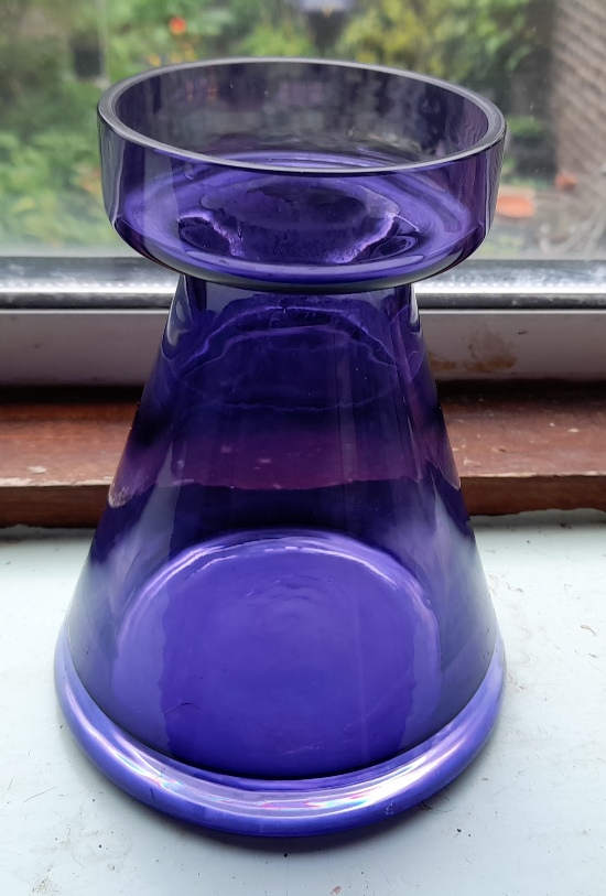 purple glassroots hyacinth vase