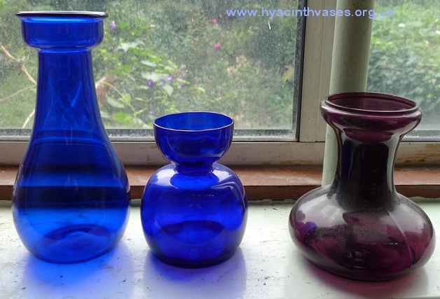 cobalt blue hyacinth vases